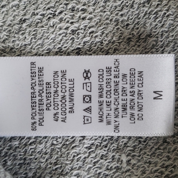 Saturday Sunday Anthropologie Peplum Terry Knit Sweatshirt Top, Grey, Size M - Picture 8 of 9